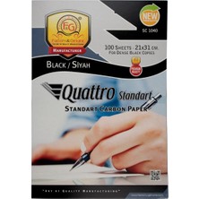 Quattro Standart Karbon KAĞIDI100LÜ 21*31 cm Siyah