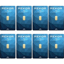 Rekor 8 Adet 1 gr 24 Ayar Altın