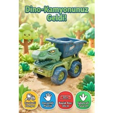 Farbu Oyuncak Hareketli Damperli 30 cm Dinozor Kamyon Eğitici ve Eğlenceli Motor Becerisi Destekleyen Dino Kamyon