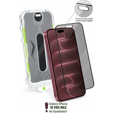 Evax [e-Pro Hayalet] iPhone 18 Pro Max Uyumlu Hayalet Özellikli Kolay Kurulum 5d Tam Cam Ekran Koruyucu