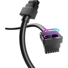 Trendexa 16 Pin Gpu Argb Uzatma Kablosu B Tipi, Siyah, Ekran Kartı Için 50 cm
