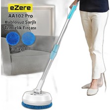 Trendexa AA102 Pro Teleskopik Kablosuz Döner Temizlik Fırçası – Cam, Tavan, Zemin Uyumlu, Beyaz