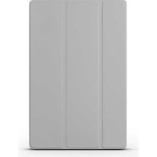 Trendexa Galaxy Tab A8 10.5 SM-X200 (2021) ile Uyumlu Smart Cover Standlı 1-1 Kılıf, Gri 9