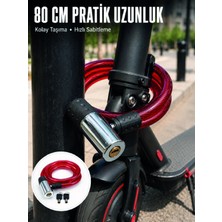 Pileli Store Şeffaf Pvc Kaplamalı Anahtarlı Bisiklet Kilidi ile Güvenli Park Deneyimi