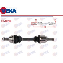 Komple Aks Sol Fiat Linea 1,3d Mjt 90ps / 95ps Euro 4/5 2007+582mm 2007+ 582mm. 51816764 Veka Fı-8036