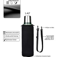 Trendexa Uyumlu Omuz Neopren Kılıf 1,4 L Askılı Termos