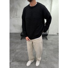 Difransel Jeans Basic Bisiklet Yaka Trend Siyah Kazak