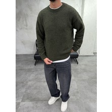 Difransel Jeans Basic Bisiklet Yaka Trend Haki Kazak
