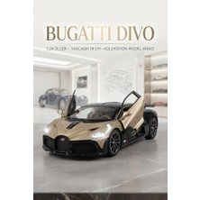 Farbu Oyuncak Bugatti Chiron Super Sport 300+ 1:24 Ölçek Diecast Gerçekçi Açılabilir Kapılı Model Araba Gold