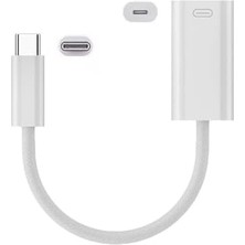Trendexa 45W Type C To Lightning Kulaklık Dönüştürücü Hızlı Şarj iPhone iPad Macbook Yuva Çevirici Müzik Dinleme Arama Otgklk