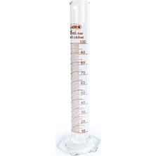 Trendexa 100 ml Cam Mezür Uzun Form, Kırmızı Skala