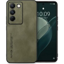 Nezih Case Vivo V30 Lite ile Uyumlu Kamera Korumalı Kenarları Silikon Suni Deri Kılıf