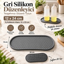 Multi Trendy Silikon Mutfak Düzenleyici 12X24 cm Yağdanlık Sabunluk Altlığı Kaymaz Tezgah Koruyucu Mat Organizer
