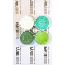 Trendexa Capital 10G(25 Ml) X4 Renk Toz Metalik Sedef Epoksi Pigment Boya Yeşil Ton
