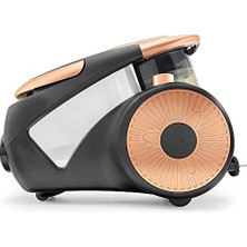 Trendexa C5 Cat&dog Toz Torbasız Elektrikli Süpürge, 900W, Gold-Black, Hepa Filtreli, Çoklu Zemin, 220-240V, Turbo Başlıklı, 1500L Hazne
