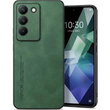 Nezih Case Vivo V30 Lite ile Uyumlu Kamera Korumalı Kenarları Silikon Suni Deri Kılıf