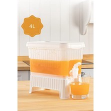Trendexa Buzdolabı Sebili; 4l Buzdolabı Sebi, Musluklu Buzdolabı Sebili, Limonta, Vişne Suyu, Buzdolabı Su Sebili
