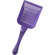 Trendexa Dar Aralıklı Mor Plastik Kedi Kumu Küreği 28 cm