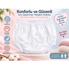 Parpali Atölye Yıkanabilir Sıvı Geçirmez Hasta Külodu Slip – %100 Pamuk Iç Yüzey – Ribanalı Paça