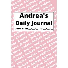 Trendexa Personalized Daily Journal, Andrea: Pink Cover
