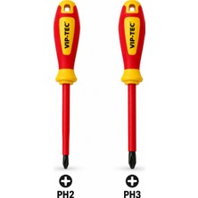 Vip-tec Vıp-Tec VT820084 1000 V Izoleli PH3×150 mm ve PH2X100 Yıldız Tornavida