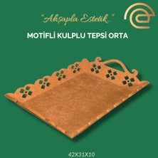 Eymen Hobi Tasarım Eymen Hobi Motifli Kulplu Tepsi Orta