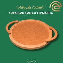 Eymen Hobi Tasarım Eymen Hobi Yuvarlak Kulplu Tepsi Orta