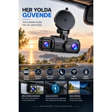 Mestore Ön Arka Kamera 1080P Full Hd Wifi 180° Geniş Açı Şarjlı
