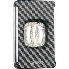 Trendexa Qc-13 Damascus Çift Bıçaklı Black Carbon Puro Kesici