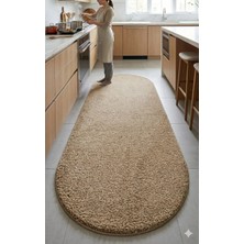 St. Morritz Shaggy Makinede Yıkanabilir Kaymaz Taban Oval Yolluk Salon Halı Oturma Odası Çocuk Odası Halısı