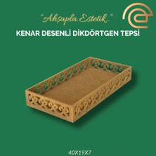 Eymen Hobi Tasarım Eymen Hobi Kenar Desenli Tepsi Küçük