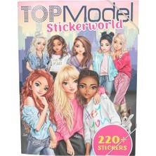 Trendexa 13423 Topmodel Stickerworld-Kap; 16 Detaylı Arka Plan ve 6 Sayfa Aksesuar Çıkartması, Çok Renkli, Yakl. 26 x 21 x 0,5 cm