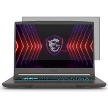 Trendexa Msi Thin 15 B12UC 15.6 Inç Uyumlu Hayalet Ekran Koruyucu, Anti-Spy Gizlilik, 9h Temperli Nano Kırılmaz Esnek Cam, Parlama Önleyici