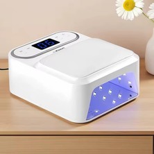 Trendexa Lamba, T9 Deri Yüzeyli Manikür Tırnak Kurutucu Uv LED Protez Tırnak Lambası Beyaz 48W