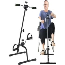 Trendexa Mini Kondisyon Bisikleti, El ve Ayak Için Çift Pedallı, Siyah, Tek Ebat