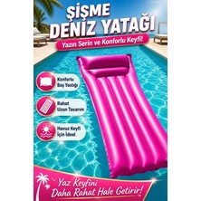 St. Morritz Şişme Deniz Yatağı 183 cm – Başlıklı Yivli Yüzey, Dayanıklı Vinil Havuz Deniz