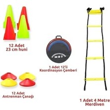 Trendexa Huni; Futbol Basketbol Antrenman Seti 4m Merdiven Çanak Koordinasyon Çemberi, Standart, Antreman, Sarı Kırmızı
