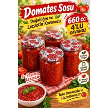 Evim 365 Desen Kapaklı 660CC Cam Konserve Kavanoz 4'lü