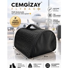 Cemgizay Kedi ve Köpek Taşıma Çantası 40x30x23 cm Kabin Boy Softcase