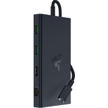 Razer Usb-C Dock - Hdmı, Gigabit Ethernet, 3,5 mm Ses Bağlantı Noktası, Usb-A ve -C ile 11 Bağlantı Noktası, Windows ve Mac ile Uyumlu (4k ile Ekran Çıkışı, 7.1 Surround Ses) Siyah - Outlet