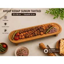 Bozkurt Cnc Dev Boy Ayaklı Ahşap Kebap Sunum Tahtası - Kişiye Özel Marka/isim Yazılabilir 25X90CM