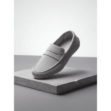 Tonny Black Erkek Gri Klasik Bağcıksız Günlük Loafer Ayakkabı