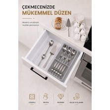 Trendexa Çekmece Içi Kaşıklık Organizer Bölmeli Mutfak Düzenleyici Gri S-11030