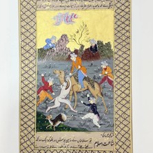 Hasyılmaz Çöl Sahnesi – Insan ve Hayvanlar Adlı El Yapımı Minyatür Resim 30X20 cm