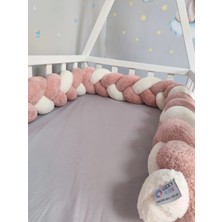 St. Morritz 500 cm 3 Lü Örgü Koruma Modeli Yeni Nesil Peluş Kumaş (90X190 Montessori Yatak Kapı Boşluğu Açık)
