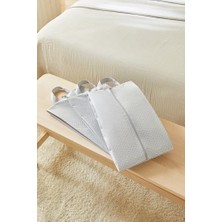 Trendexa Düzenleyici, 3'lü Gri Balıksırtı Ayakkabı Taşıma Çantası Seti 22 x 40 x 9 cm