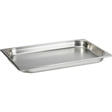 Trendexa Paslanmaz Çelik Gastronom Küvet Gn 1/1-20 (53 x 32,5 x 2 Cm)