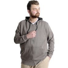 ModeXL Mode Xl Büyük Beden Hırka Kapson Zıppered Steel Interlock 21600 Kahverengi