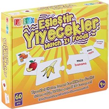 Trendexa Eğitici Eşleştir Mukavva Puzzle Yiyecekler