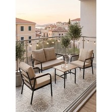 Mutlu Dekor (Renk Açık Kapicino) Bahçe Takımı, Balkon Takımı, Dış Mekan, Iç Mekan Oturma Takımı Koltuk Takımı  2+1+1+ Sehpası Dahil
